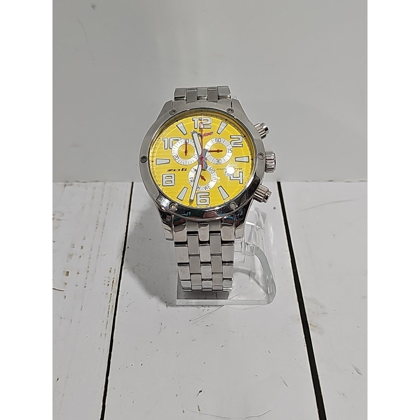 Rare Corvette Automatic Zo 6 Yellow Dial Chronograph